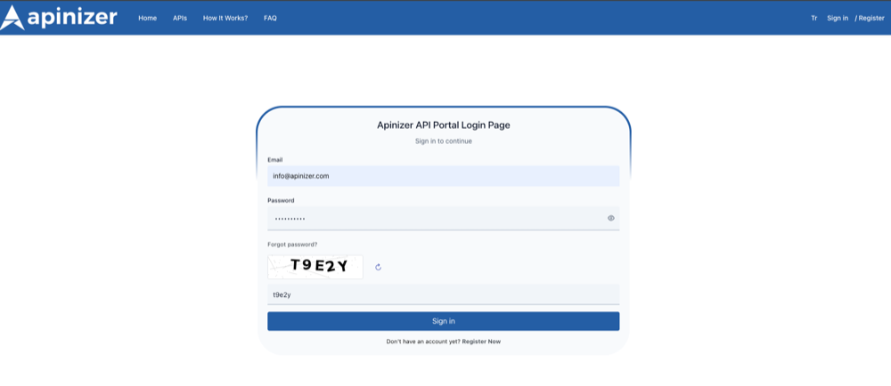 Login Screen