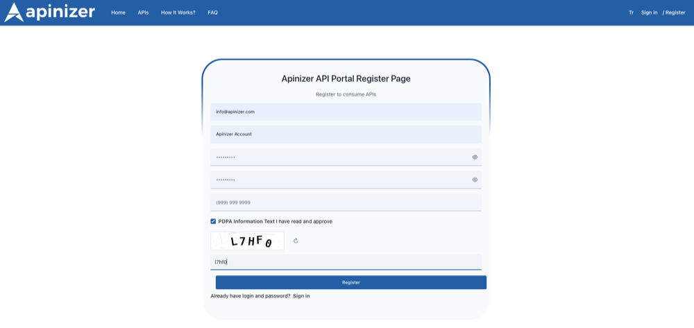 Registration Form