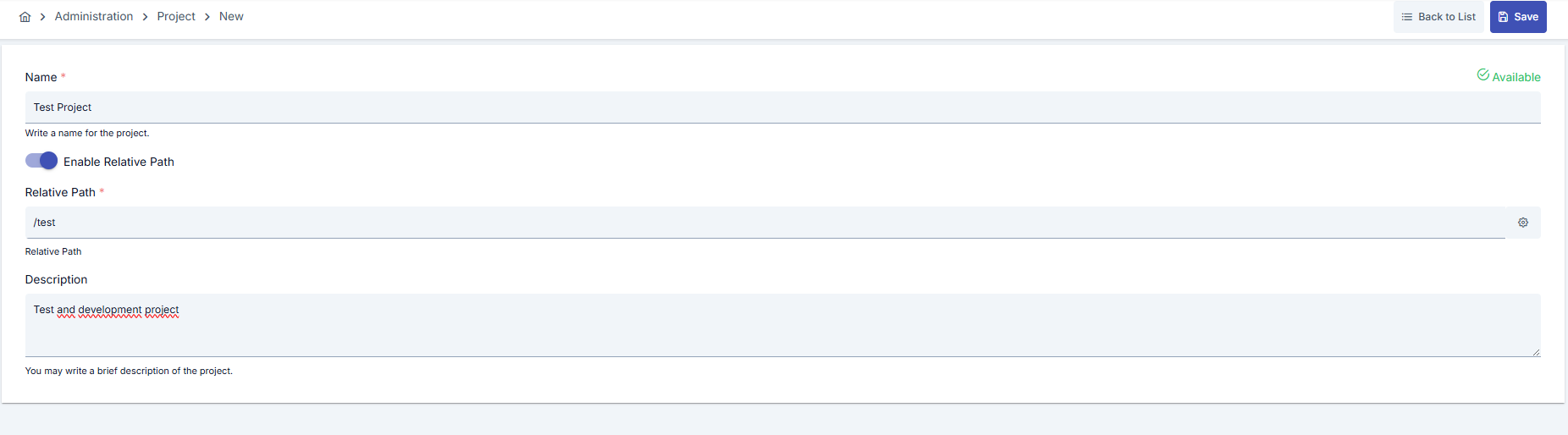 Proje Ayarları