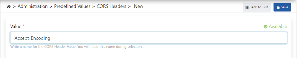 Creating CORS Header Value