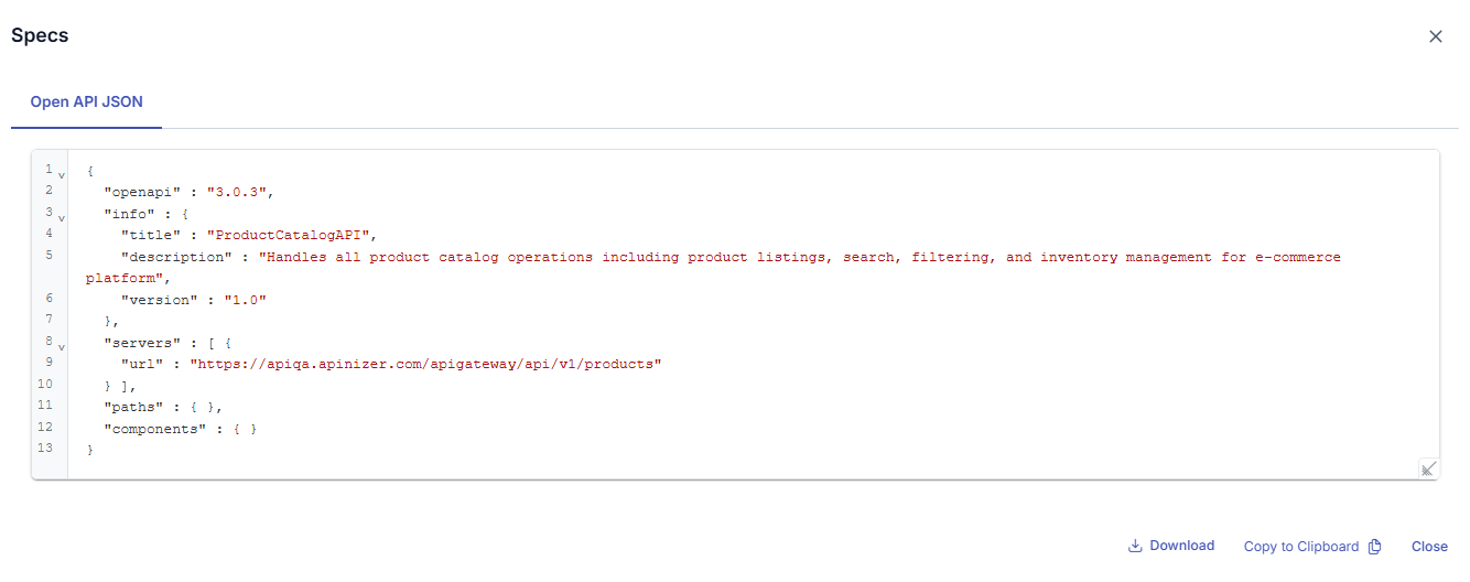Spec Info Content