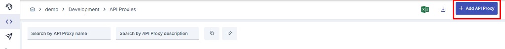 API Proxy oluştur butonu