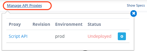 API Proxy'leri Yönetme