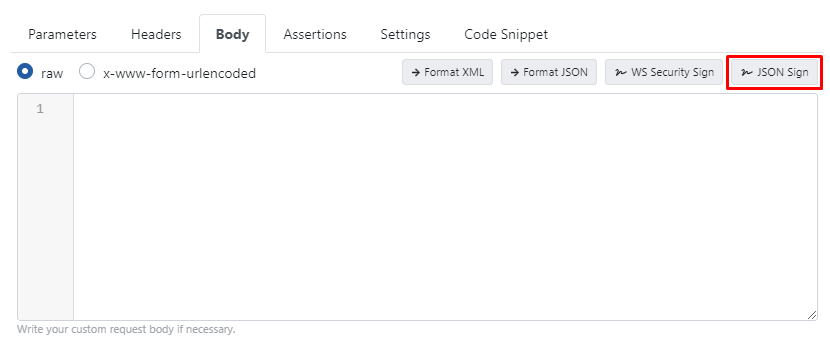 Sign JSON