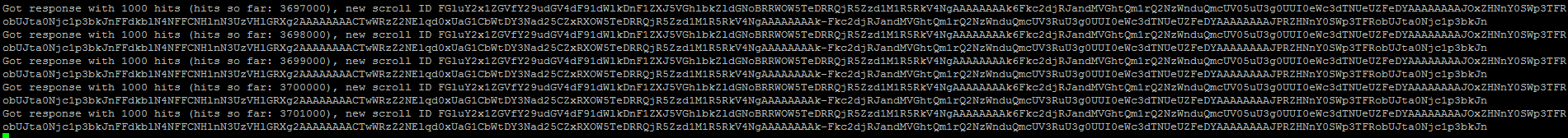 Scroll API Script Output