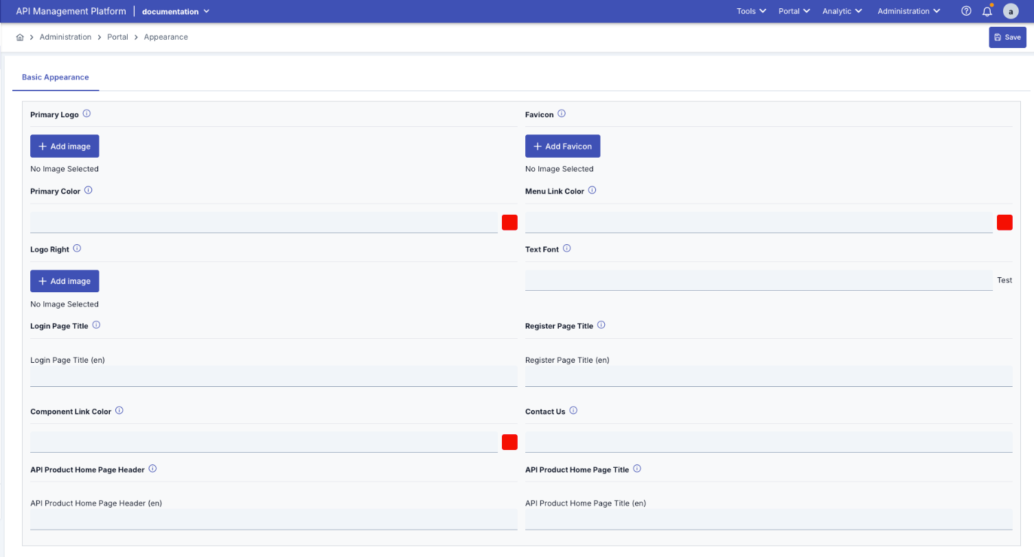 Appearance and Theme Screen