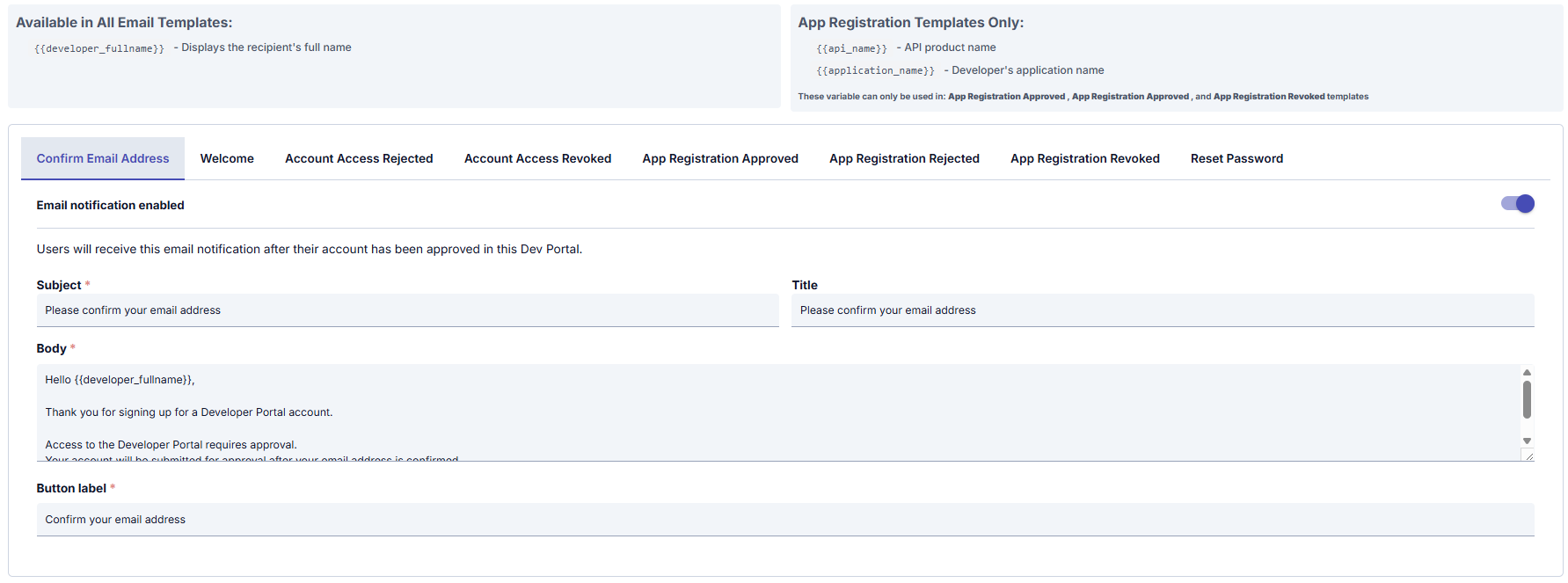 Email Template