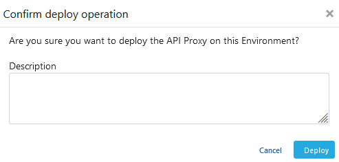 API Deploy Confirm