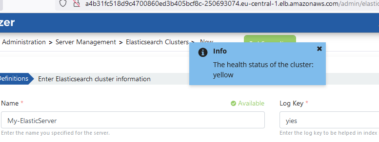 Elasticsearch Connection Test