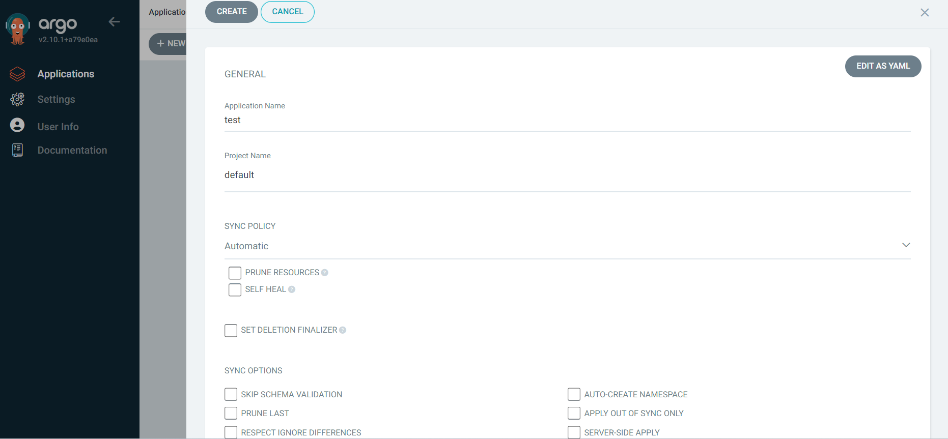 Creating Application