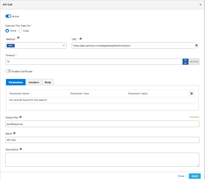 Task-1: Reading data with API Call connector