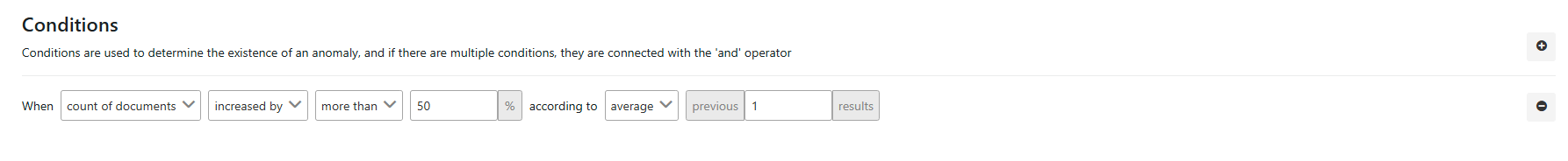 Conditions Settings