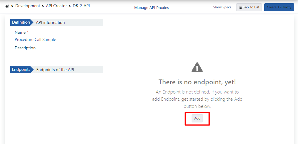 Adding Endpoint