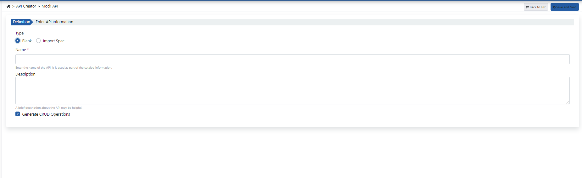 Import Spec Seçeneği